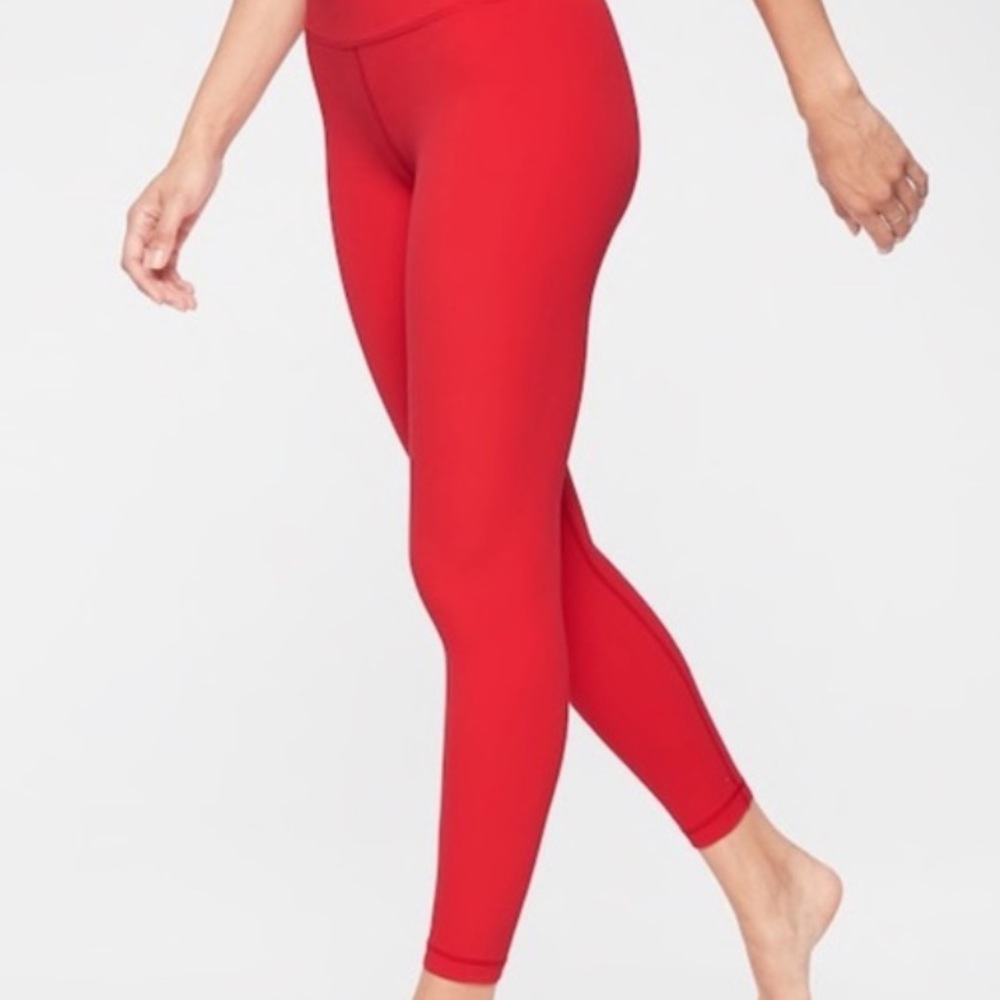 ATHLETA Hibiscus Red Elation 7/8 Tight XXS